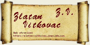 Zlatan Vitkovac vizit kartica
